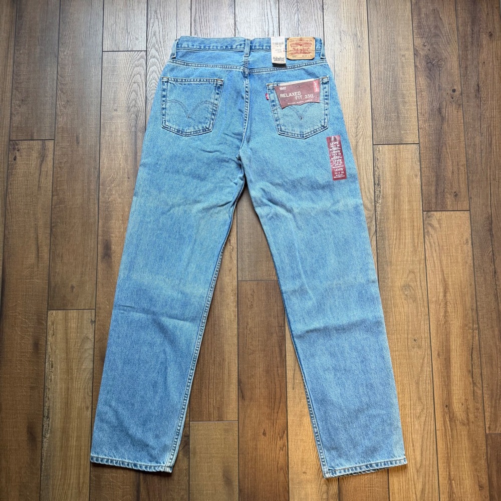 NWT Deadstock Vtg Y2K Levis 550 Relaxed Fit Tapered Jeans Men 34x36 Light Wash